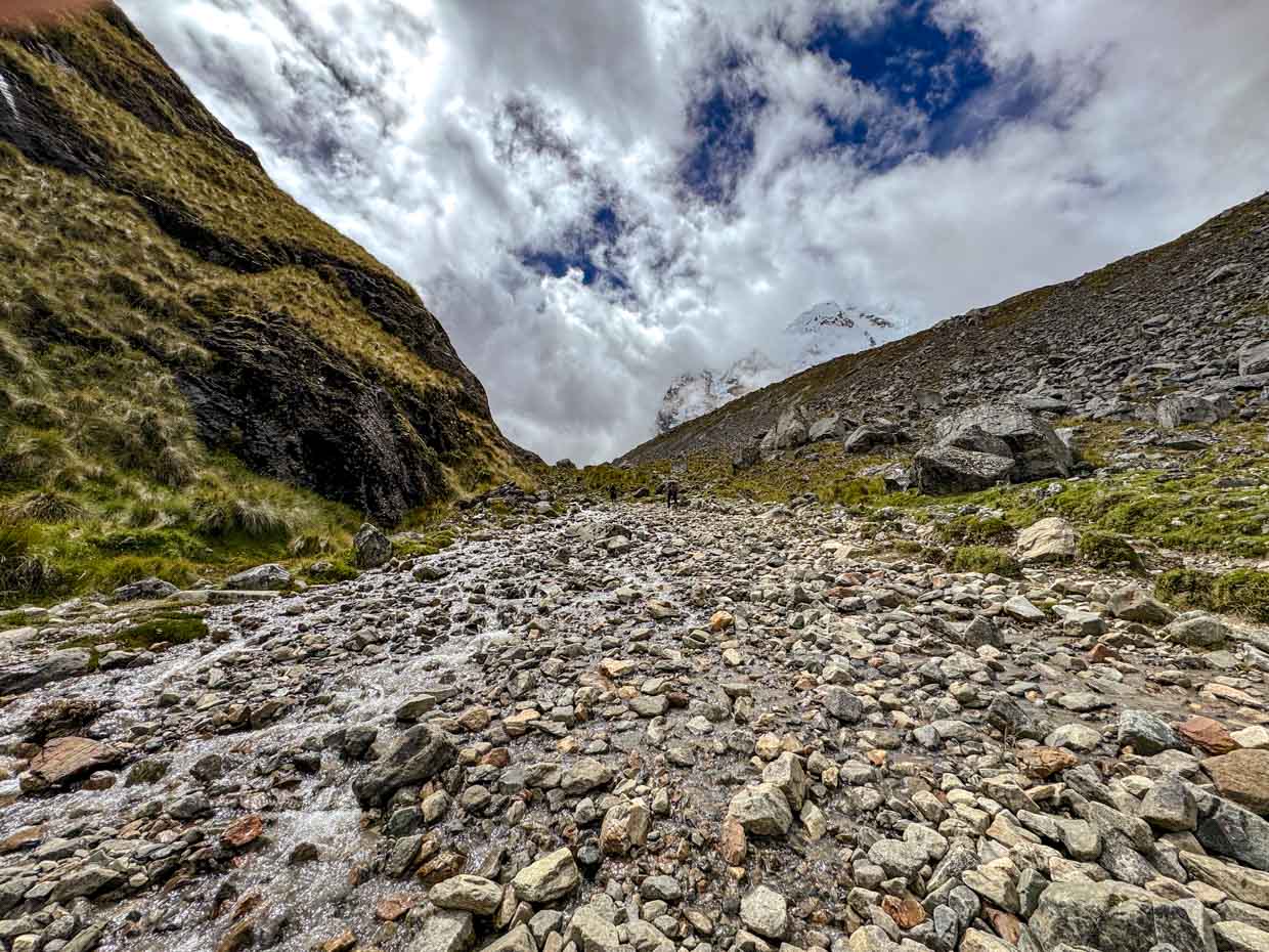 hike to Salkantay Pass day 1 Alpaca Expeditions Salkantay Trek Cusco Peru - laugh travel eat