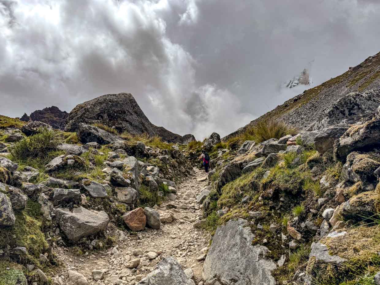 hike to Salkantay Pass day 1 Alpaca Expeditions Salkantay Trek Cusco Peru - laugh travel eat