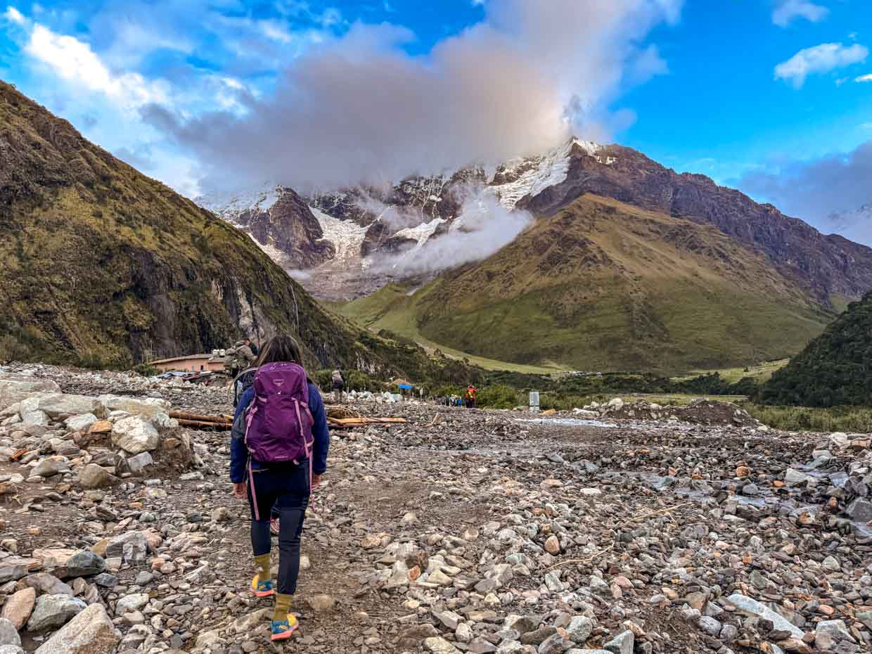 hike to humantay lake trail start day 1 Alpaca Expeditions Salkantay Trek Cusco Peru - laugh travel eat