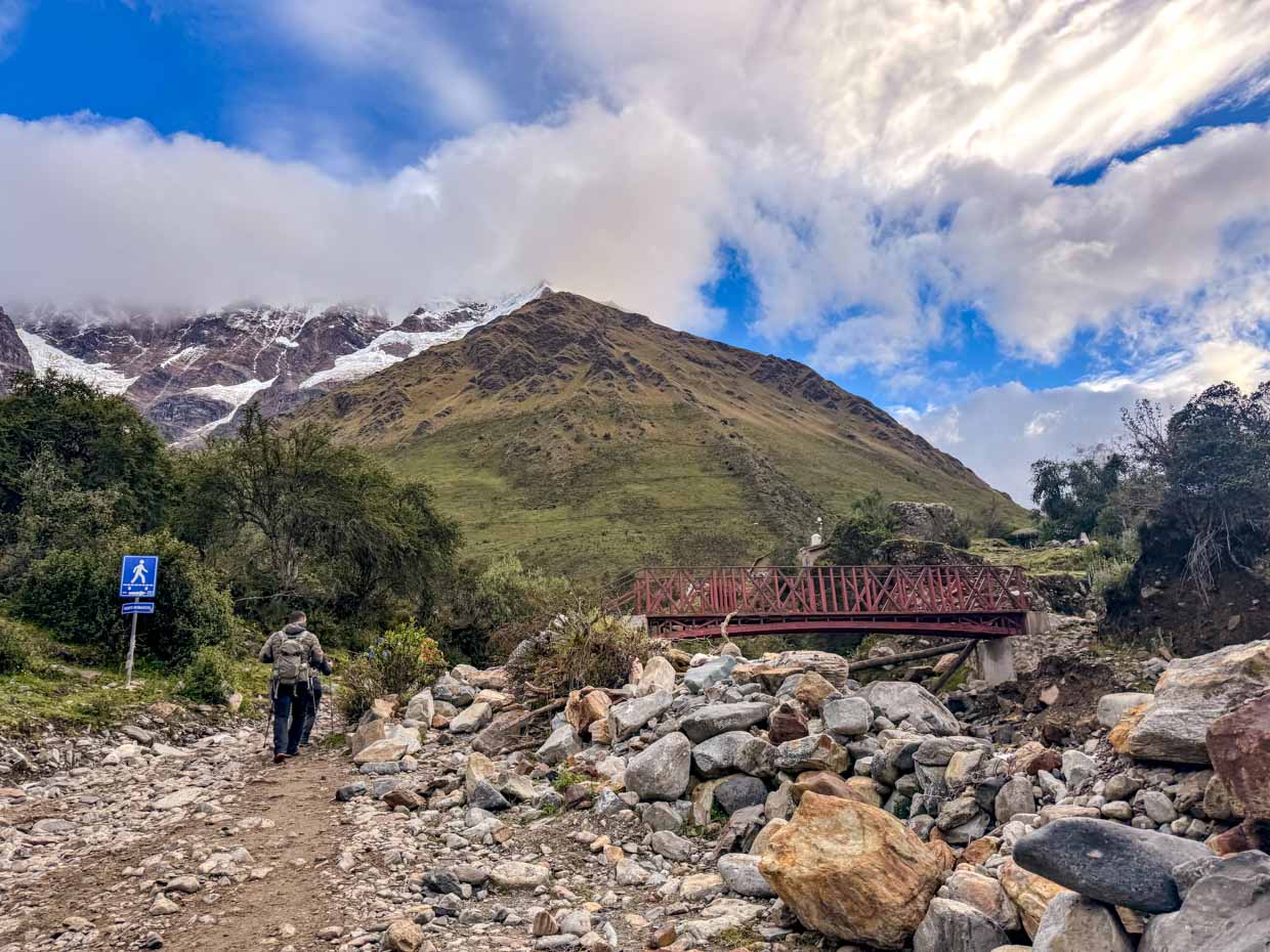 hike to humantay lake trail start day 1 Alpaca Expeditions Salkantay Trek Cusco Peru - laugh travel eat