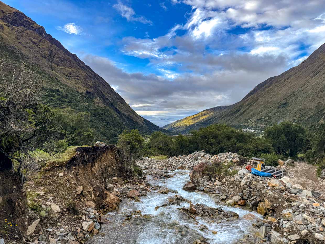 hike to humantay lake trail start day 1 Alpaca Expeditions Salkantay Trek Cusco Peru - laugh travel eat