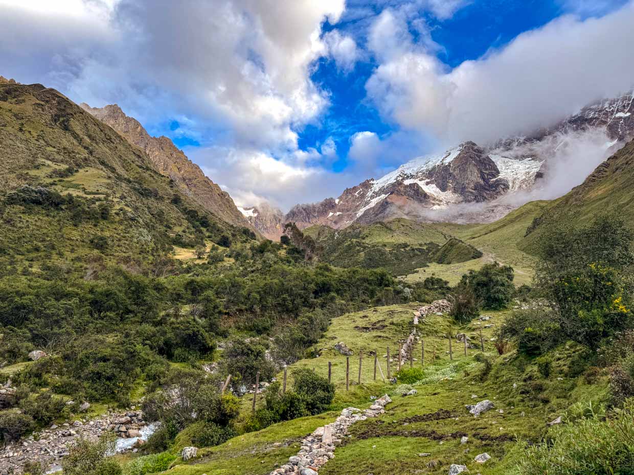 hike to humantay lake trail start day 1 Alpaca Expeditions Salkantay Trek Cusco Peru - laugh travel eat