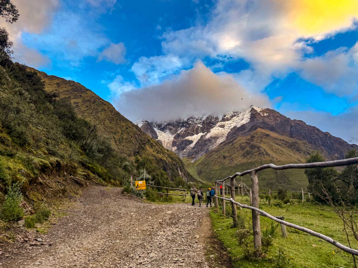 hike to humantay lake trail start day 1 Alpaca Expeditions Salkantay Trek Cusco Peru - laugh travel eat