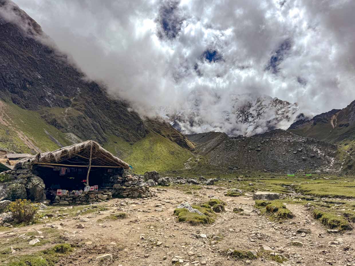 hike to lunch spot day 1 Alpaca Expeditions Salkantay Trek Cusco Peru - laugh travel eat