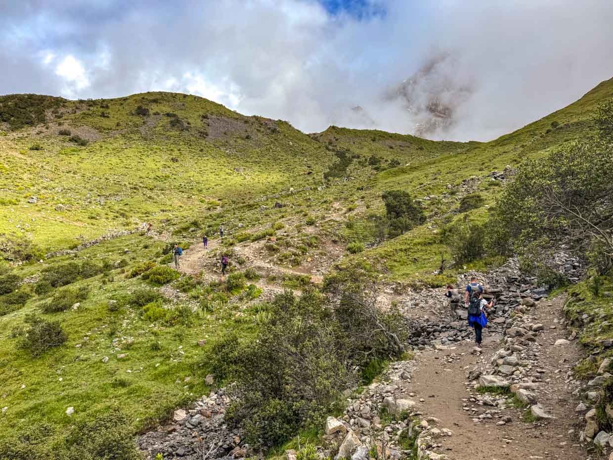 hike up to humantay lake day 1 Alpaca Expeditions Salkantay Trek Cusco Peru - laugh travel eat