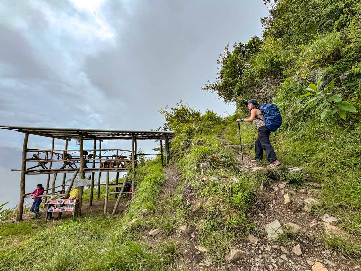 coffee farm to hilltop rest stop inca trail day 3 Alpaca Expeditions Salkantay Trek Cusco Peru - laugh travel eat