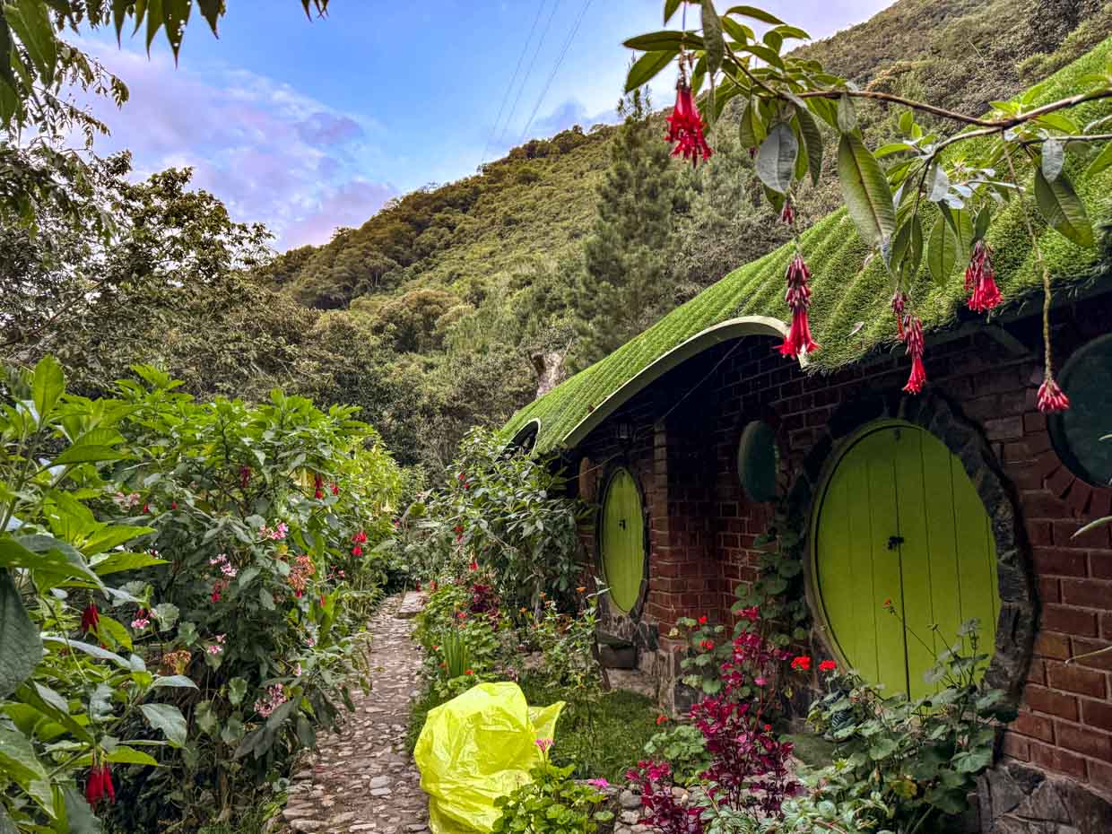 hobbit house campsite day 2 Alpaca Expeditions Salkantay Trek Cusco Peru - laugh travel eat