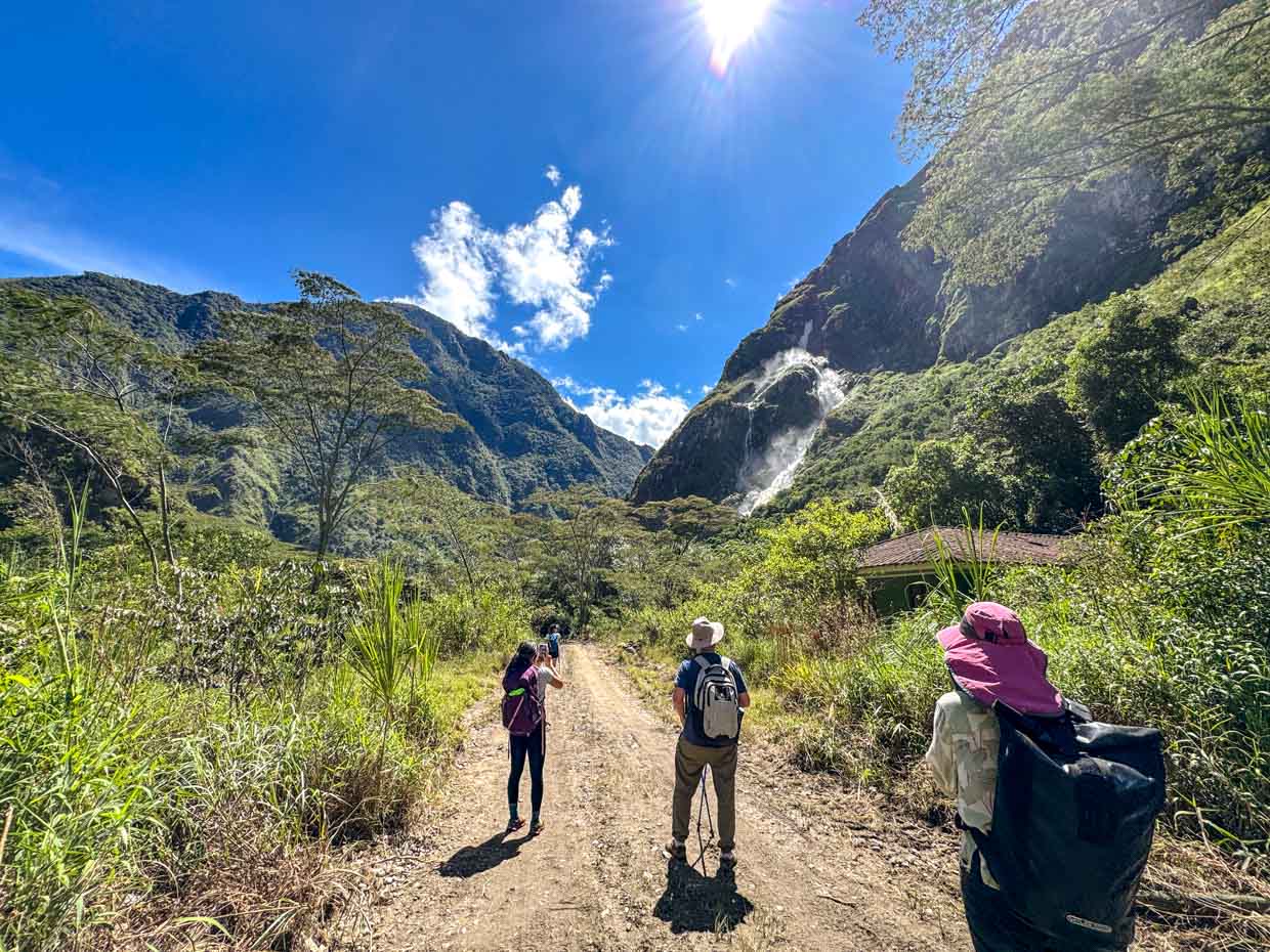 hydroelectric station to lunch spot day 4 Alpaca Expeditions Salkantay Trek Cusco Peru - laugh travel eat