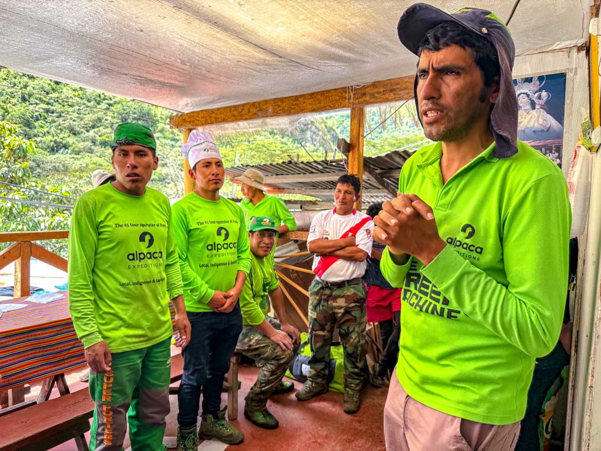 lunch spot day 4 Alpaca Expeditions Salkantay Trek Cusco Peru - laugh travel eat