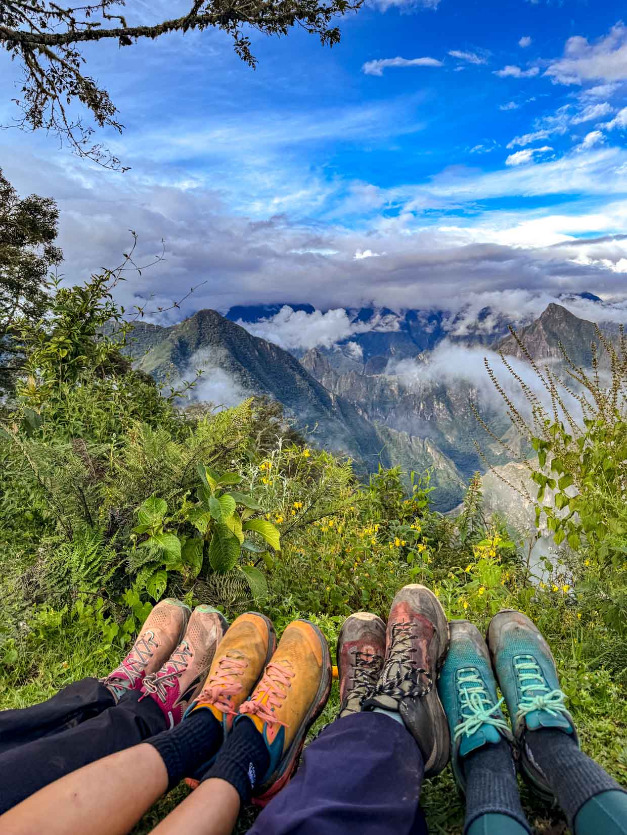 photos idea at machu picchu viewpoint inca trail day 3 Alpaca Expeditions Salkantay Trek Cusco Peru - laugh travel eat