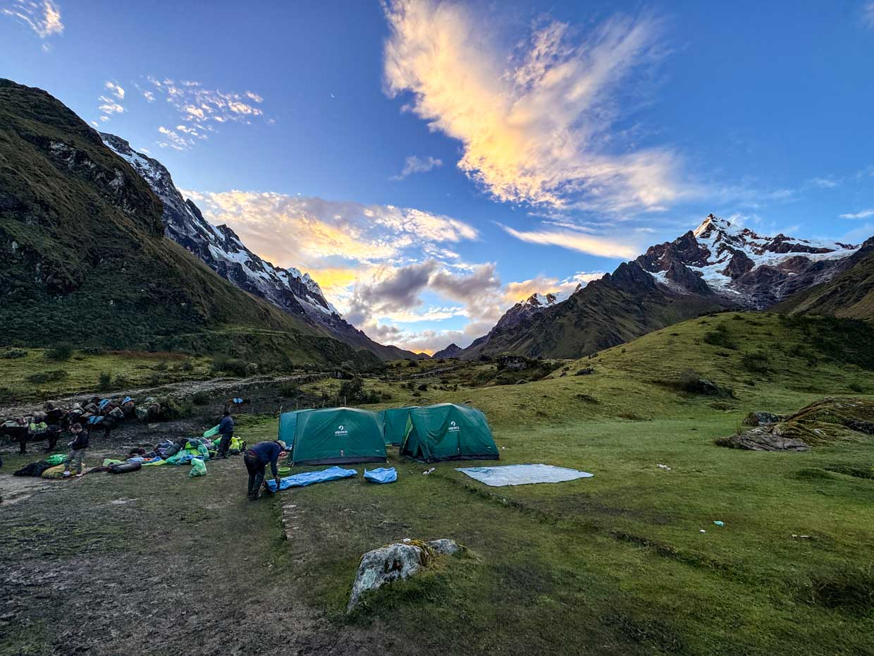 start of day day 2 Alpaca Expeditions Salkantay Trek Cusco Peru - laugh travel eat