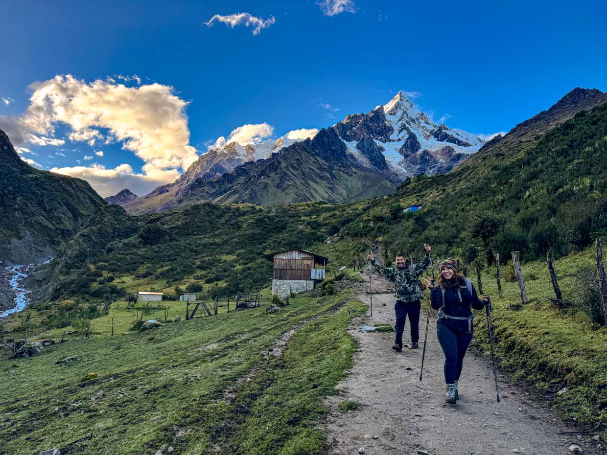 start of day day 2 Alpaca Expeditions Salkantay Trek Cusco Peru - laugh travel eat