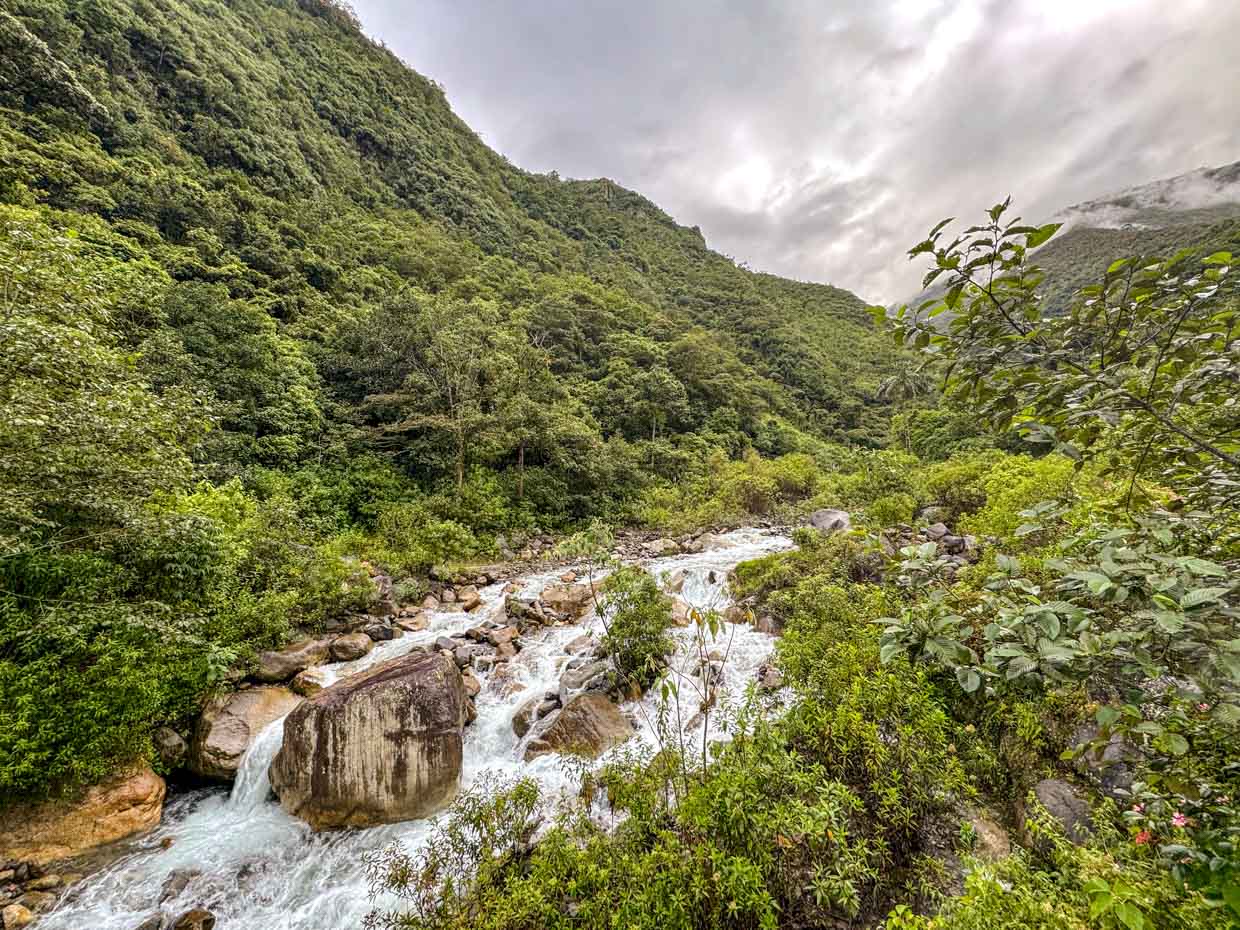 start of day hike day 3 Alpaca Expeditions Salkantay Trek Cusco Peru - laugh travel eat