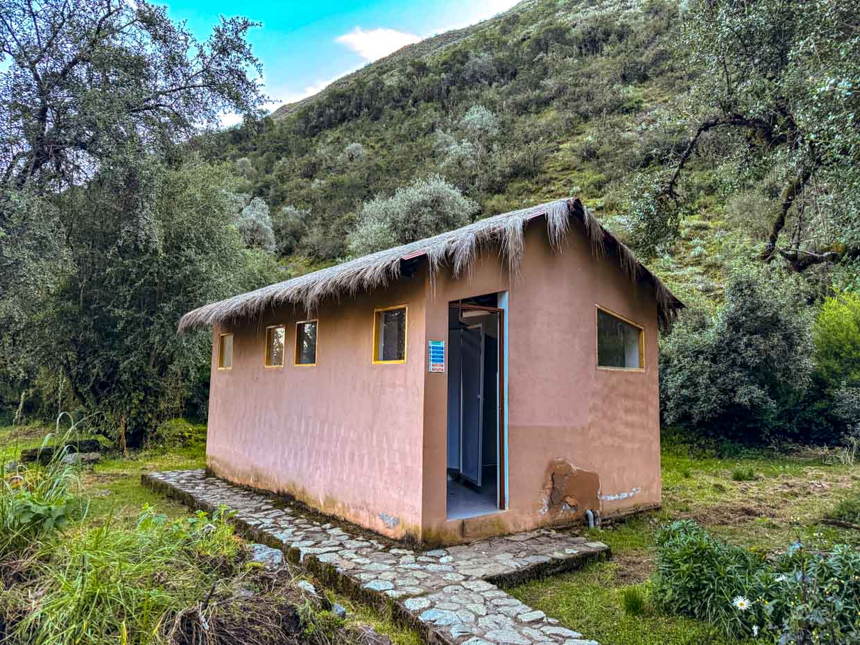 toilet glass cabanas day 0 Alpaca Expeditions Salkantay Trek Cusco Peru - laugh travel eat