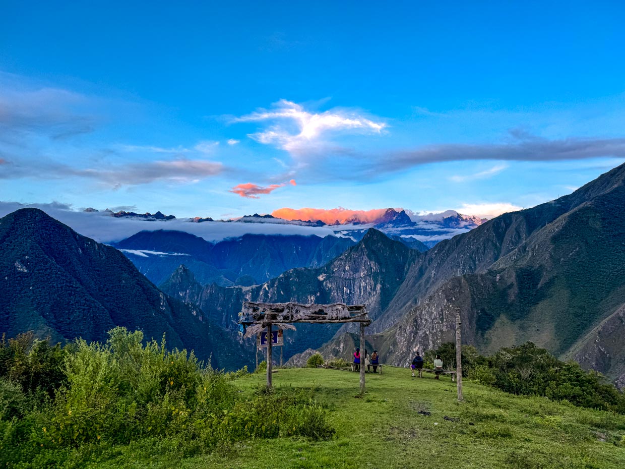 Llactapata Inca Ruins to campsite day 3 Alpaca Expeditions Salkantay Trek Cusco Peru - laugh travel eat