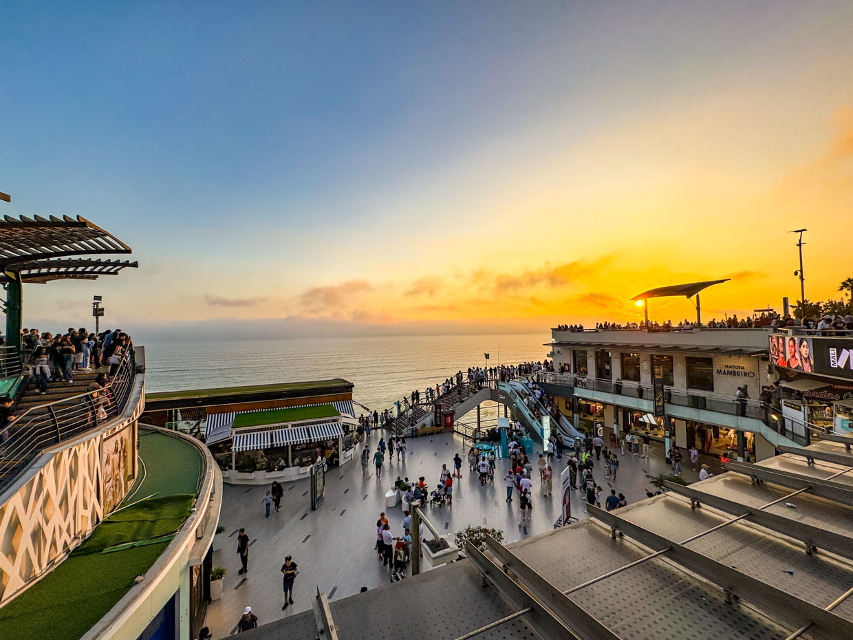 Larcomar mall Sunset at Miraflores Lima Peru - laugh travel eat