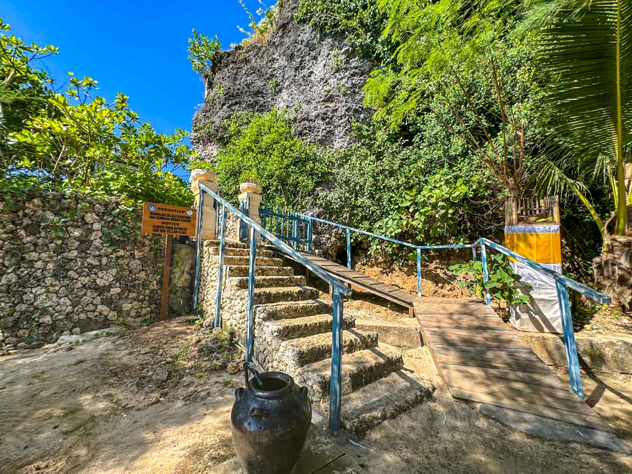 beach access from swimming pool Jumeirah Bali Indonesia - laugh travel eat