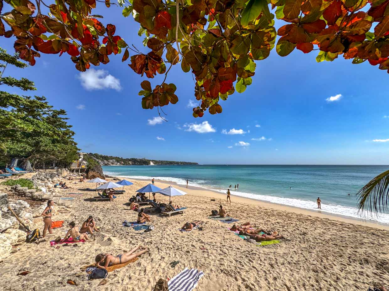 beach access from swimming pool Jumeirah Bali Indonesia - laugh travel eat