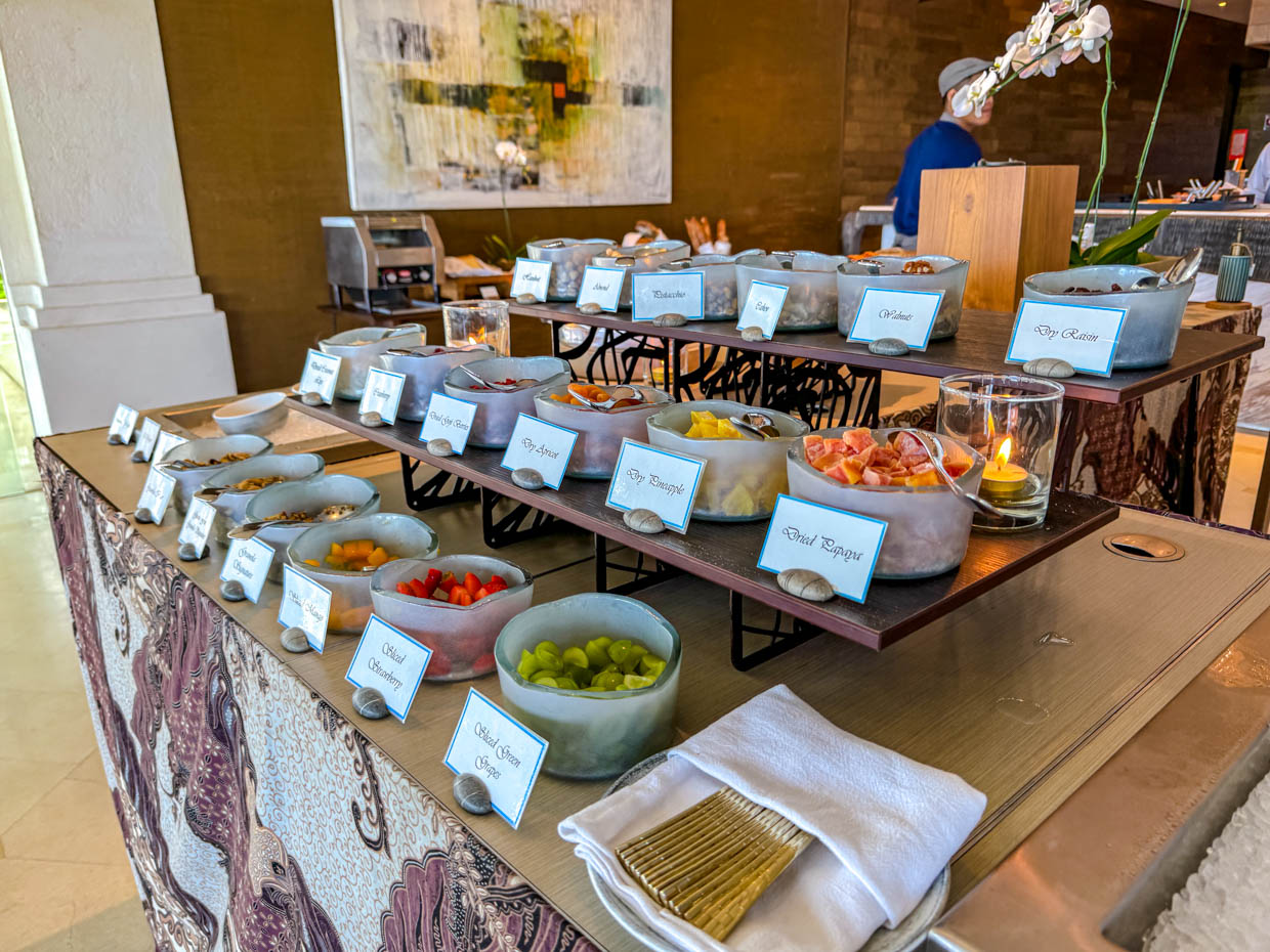 breakfast buffet Segaran Restaurant Jumeirah Bali Indonesia - laugh travel eat