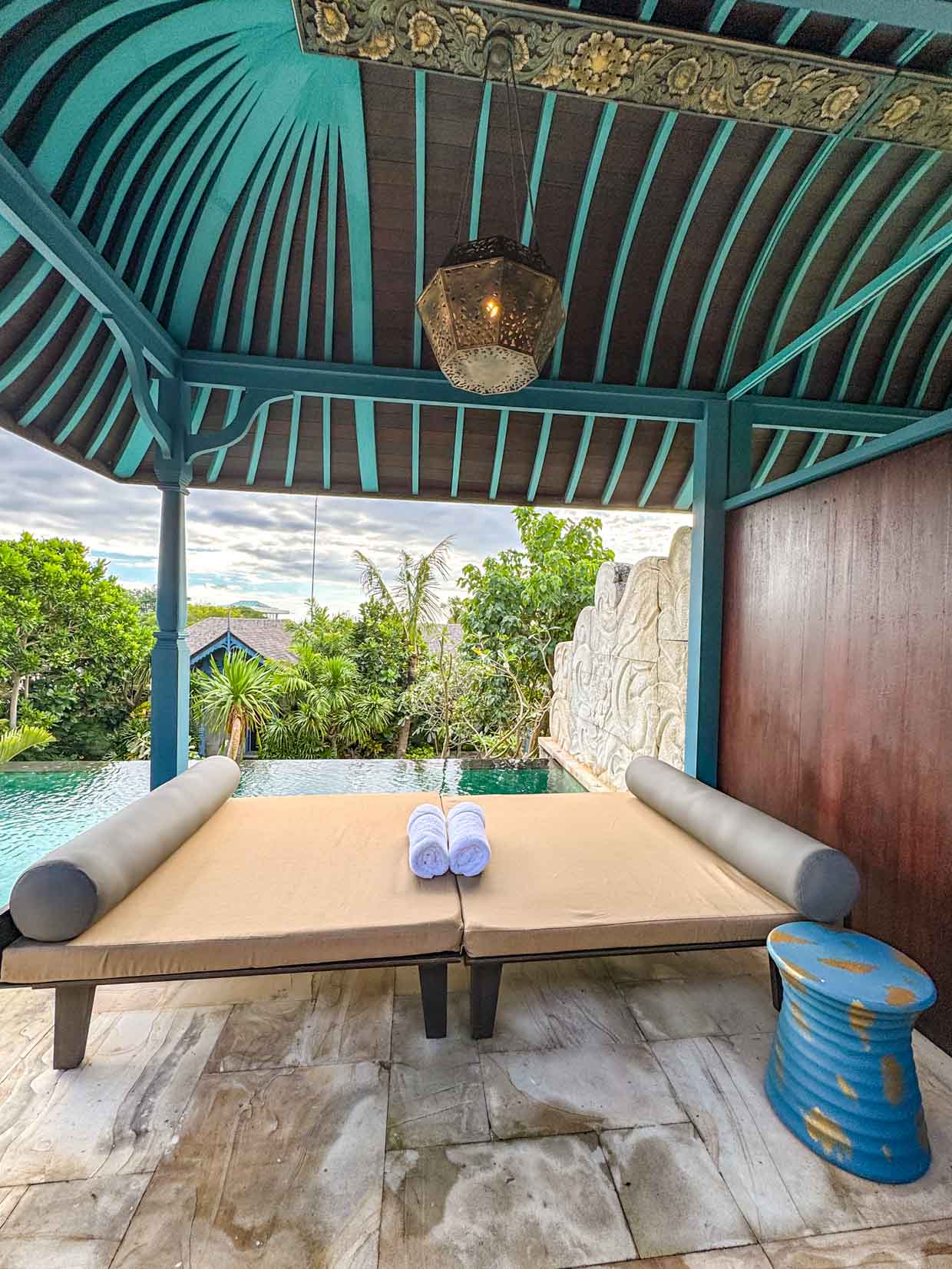 day bed private pool villa Jumeirah Bali Indonesia - laugh travel eat