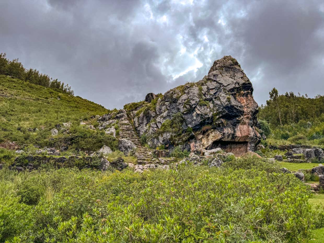 horse riding around ruins in Cusco Peru - laugh travel eat