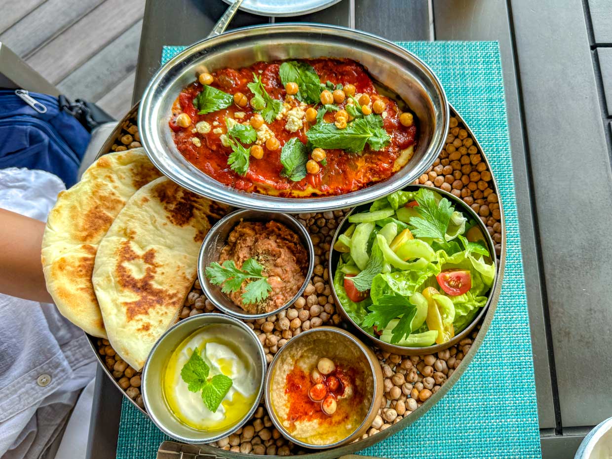 middle east set breakfast Segaran Restaurant Jumeirah Bali Indonesia - laugh travel eat