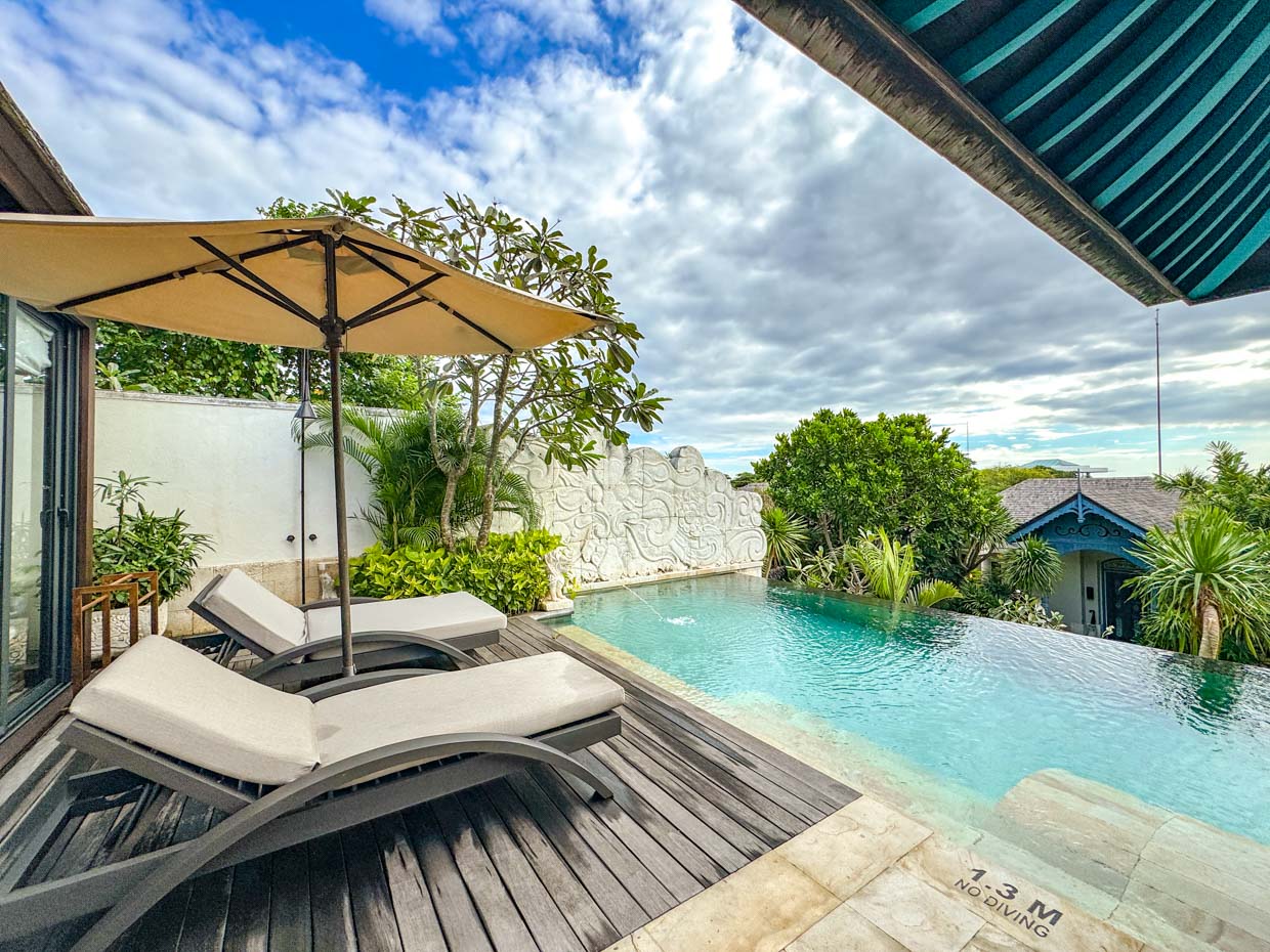 private pool villa Jumeirah Bali Indonesia - laugh travel eat