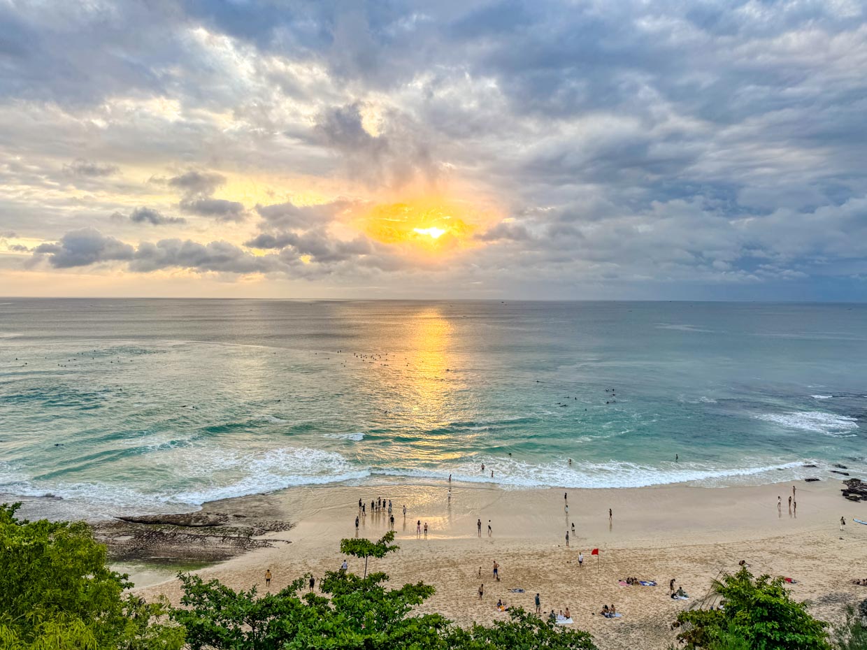 sunset view dreamland beach Akasa Restaurant Jumeirah Bali Indonesia - laugh travel eat