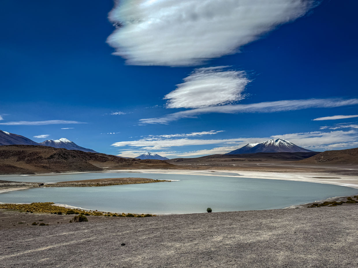 Green lagoon day 2 of Uyuni tour Bolivia - laugh travel eat