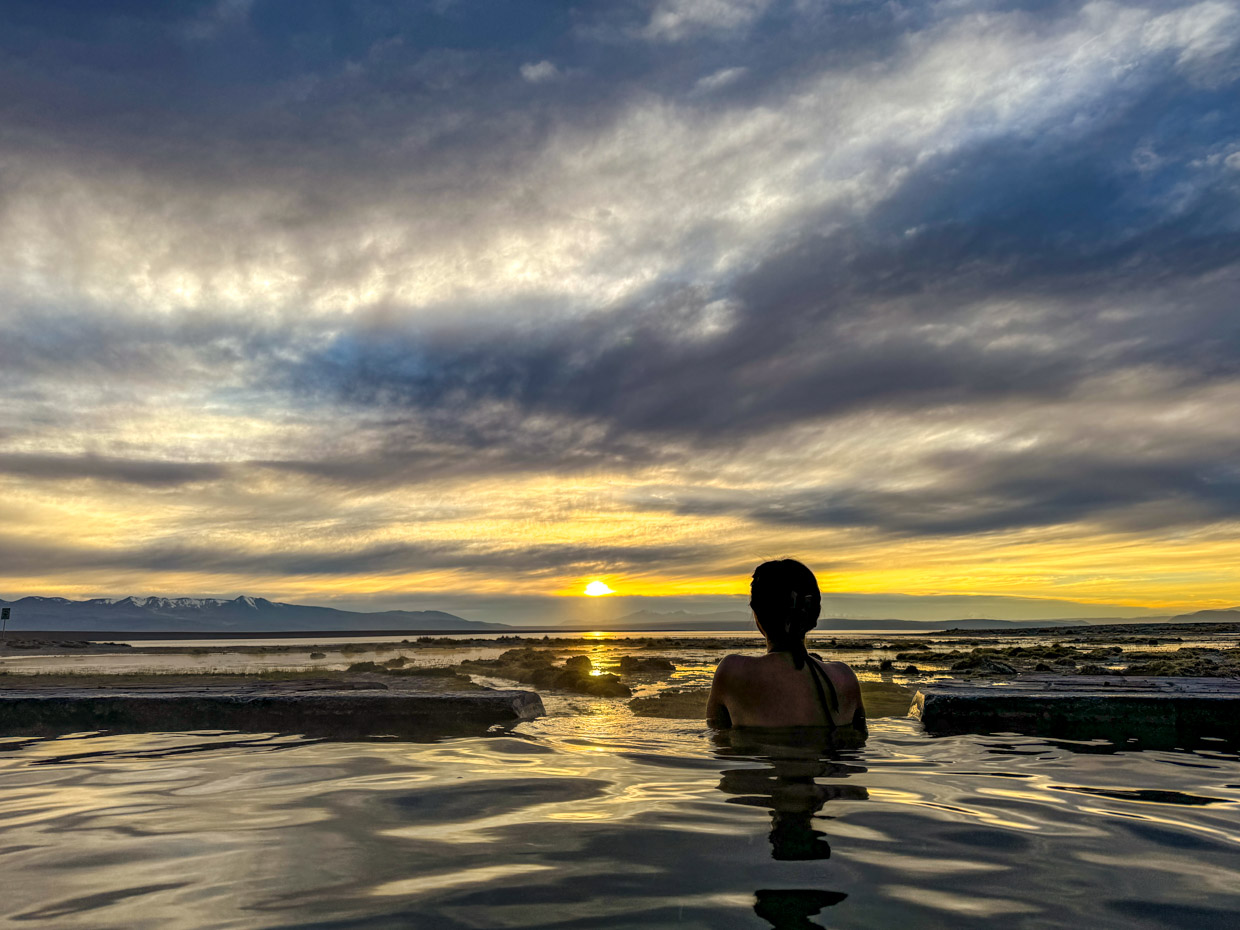 Laguna Chalviri Hotspring day 3 of Uyuni tour Bolivia - laugh travel eat