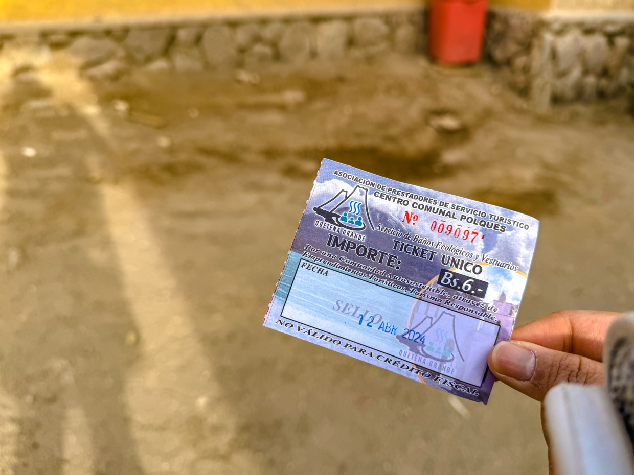 Laguna Chalviri Hotspring day 3 of Uyuni tour Bolivia - laugh travel eat