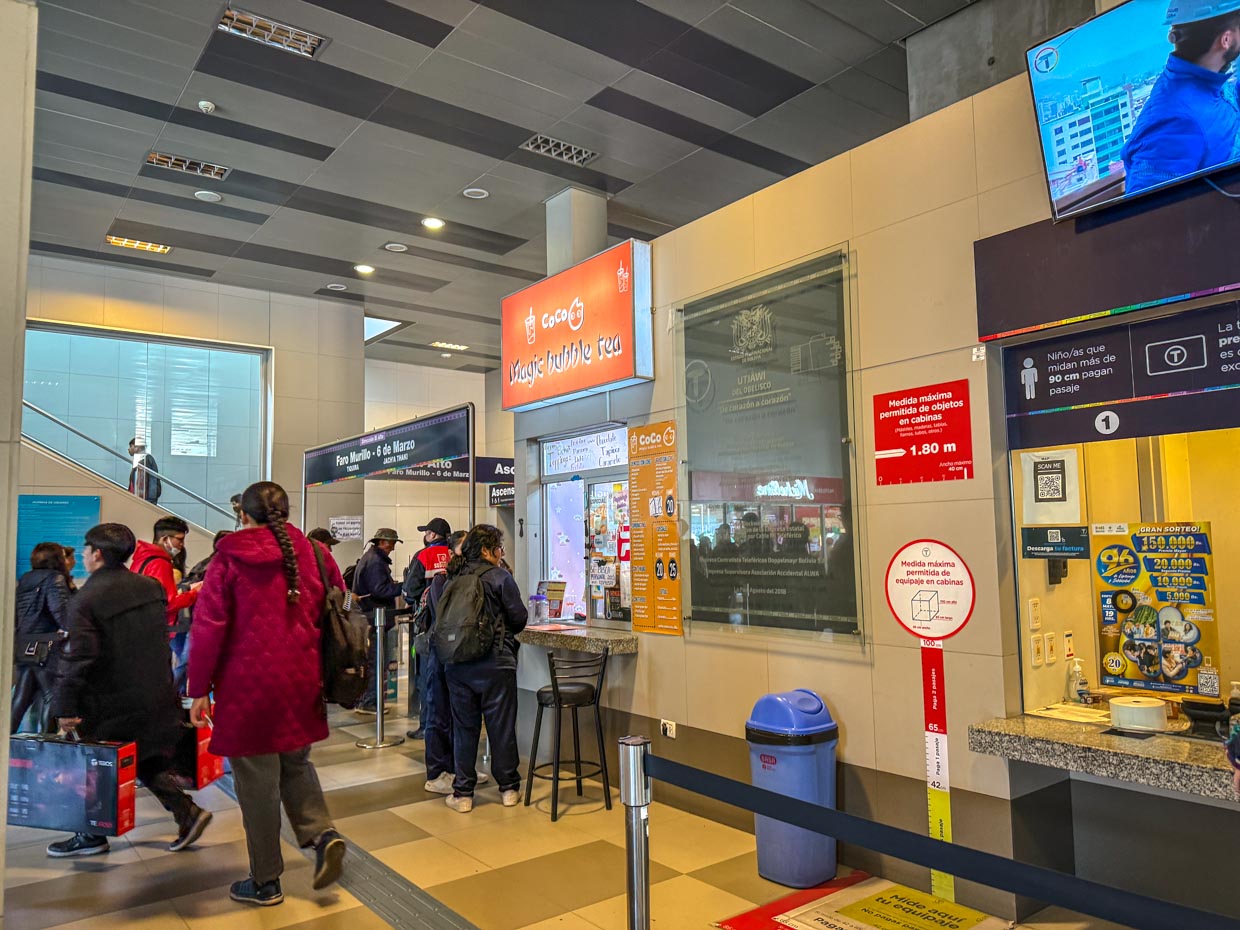 Teleférico cable car Bolivian popular food La Paz Bolivia - laugh travel eat