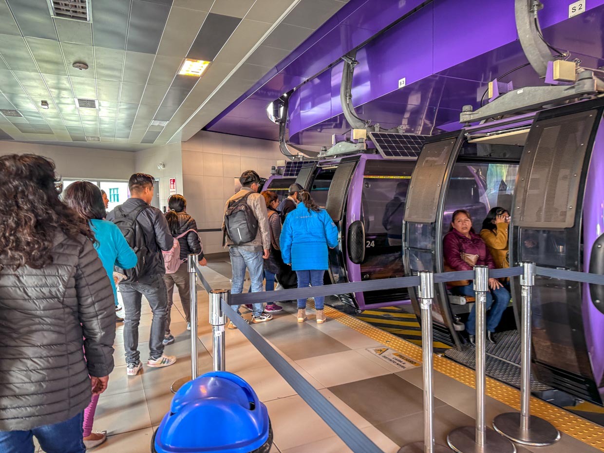 Teleférico cable car Bolivian popular food La Paz Bolivia - laugh travel eat