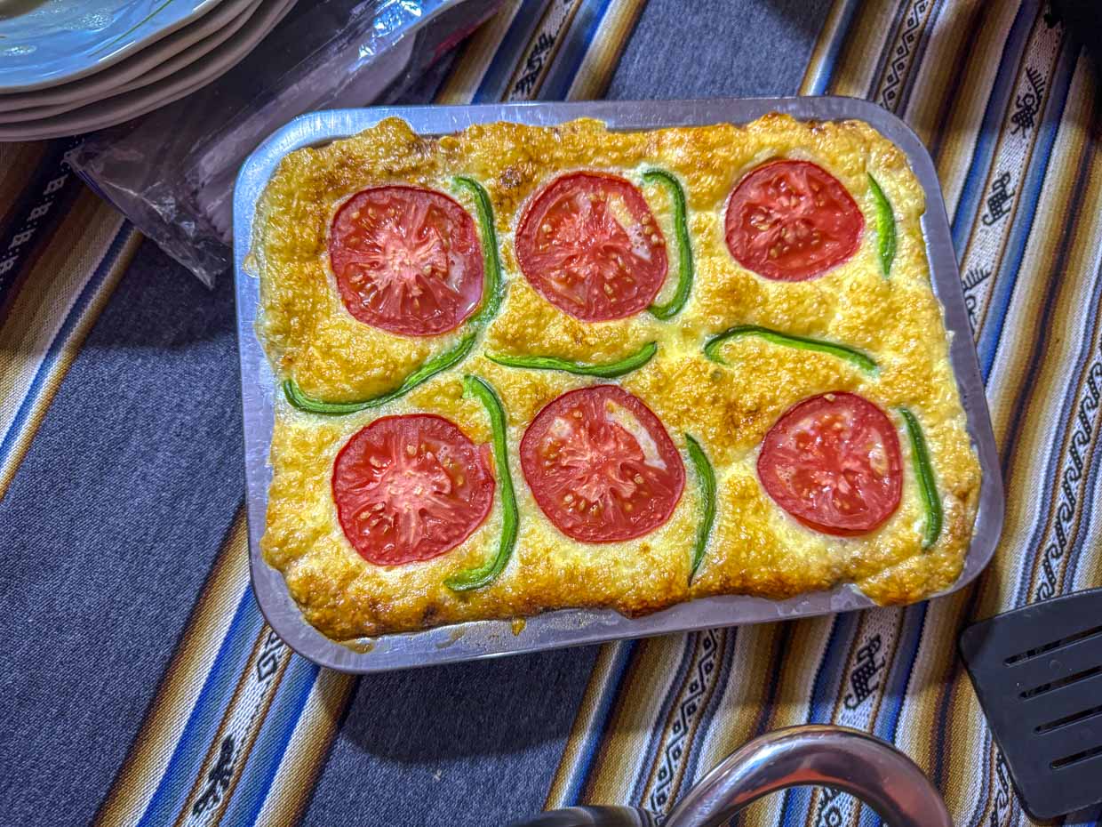 dinner hotel day 2 of Uyuni tour Bolivia - laugh travel eat