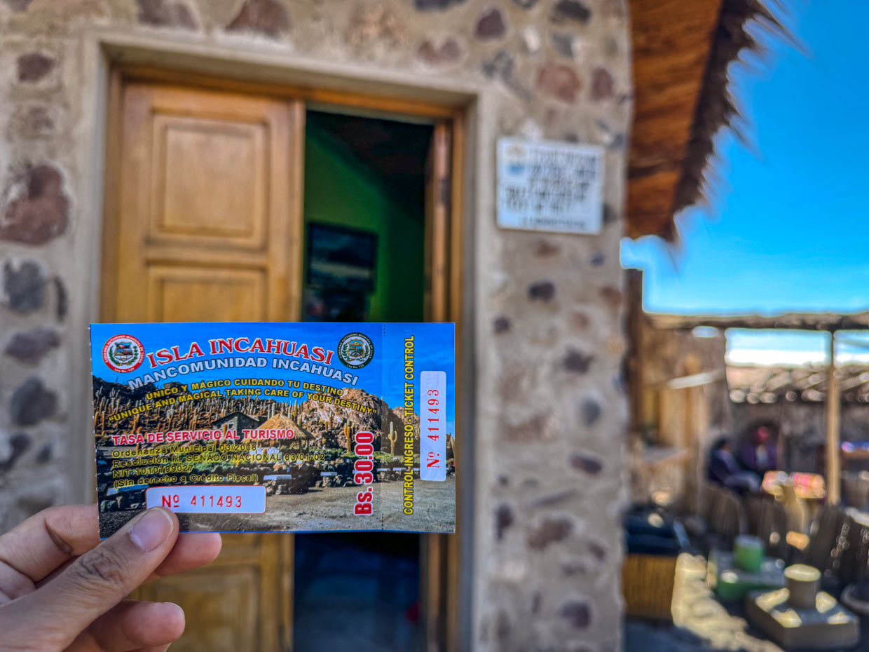 map Isola Incahuasi day 1 of Uyuni tour Bolivia - laugh travel eat