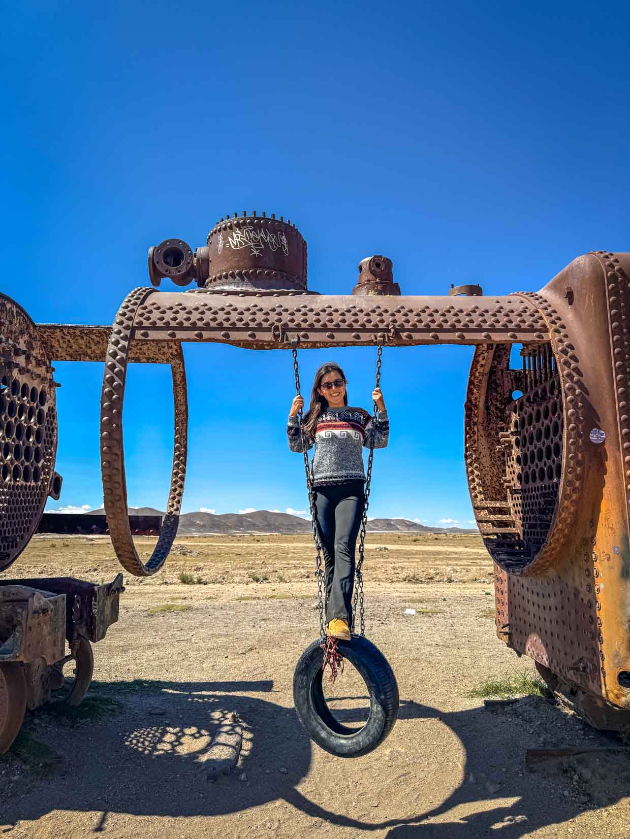 train graveyard Uyuni Bolivia - laugh travel eat