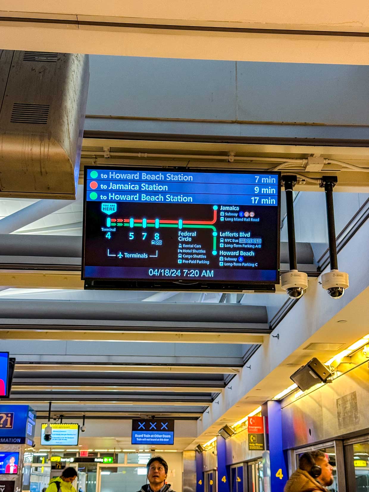 AirTrain from JFK Airport New York USA - laugh travel eat