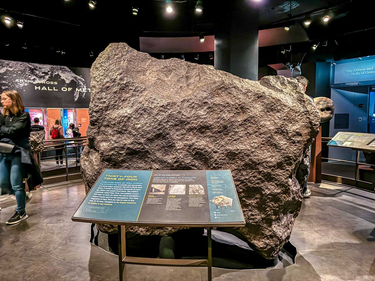 Meteorites section Natural History Museum New York USA - laugh travel eat