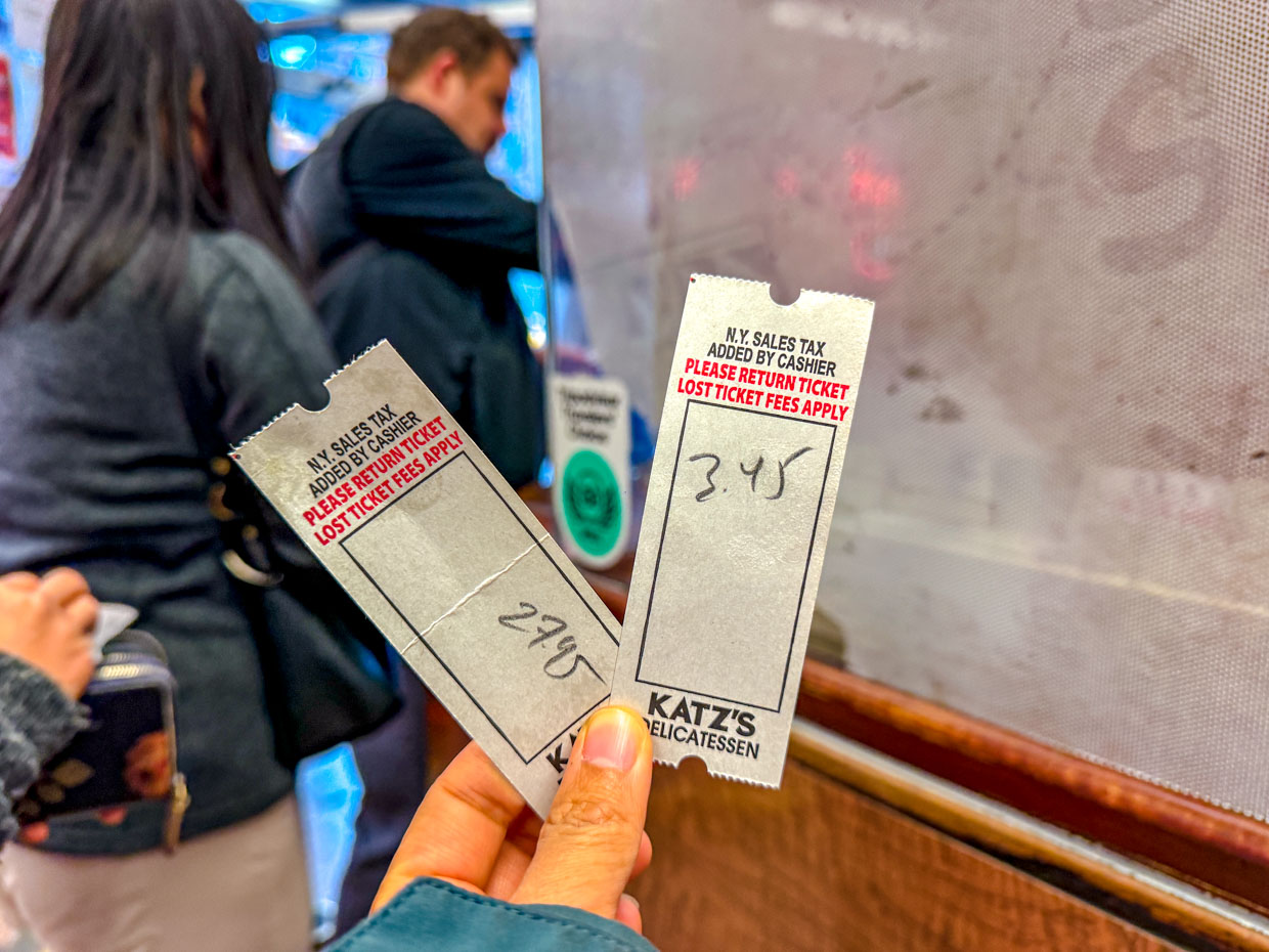 ticket Katz’s Delicatessen New York USA - laugh travel eat