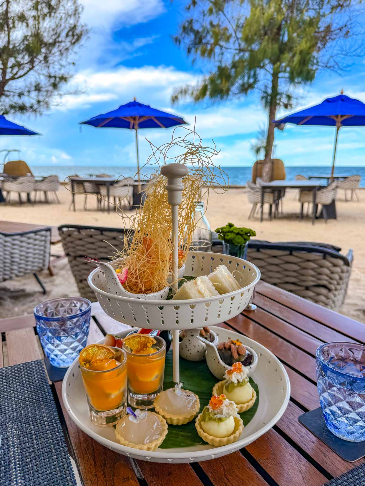 afternoon tea beach society SO Sofitel hua hin thailand - laugh travel eat