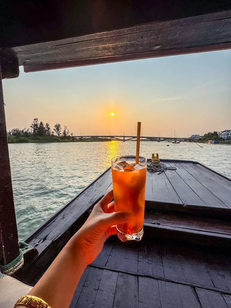 sunset cruise to Hoi An Namia River Resort Hoi An Vietnam _ laugh travel eat