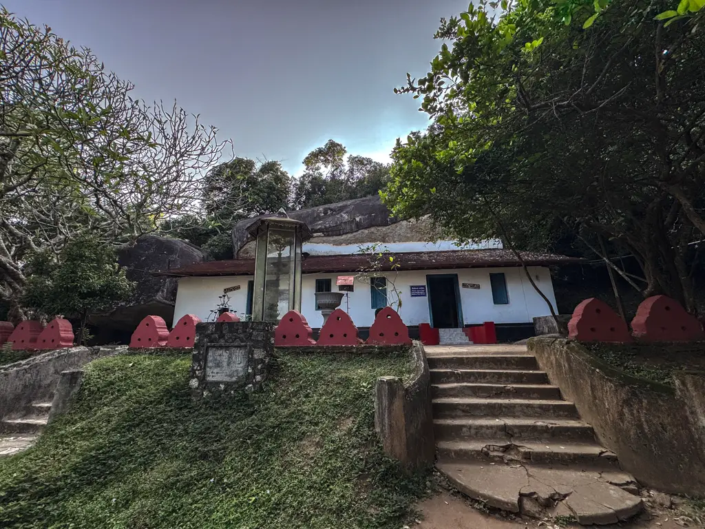 temple at the foot of Pidurangala rock habarana sri lanka _ laugh travel eat