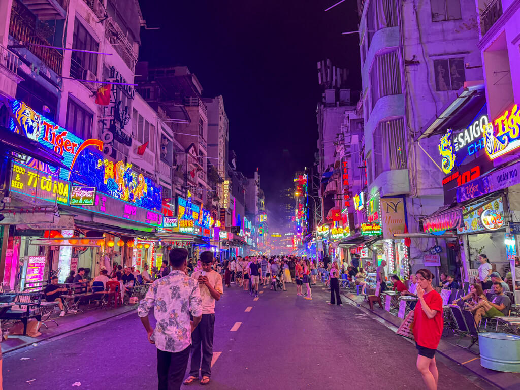 Bui Vien walking street Ho Chi Minh City Vietnam _ laugh travel eat