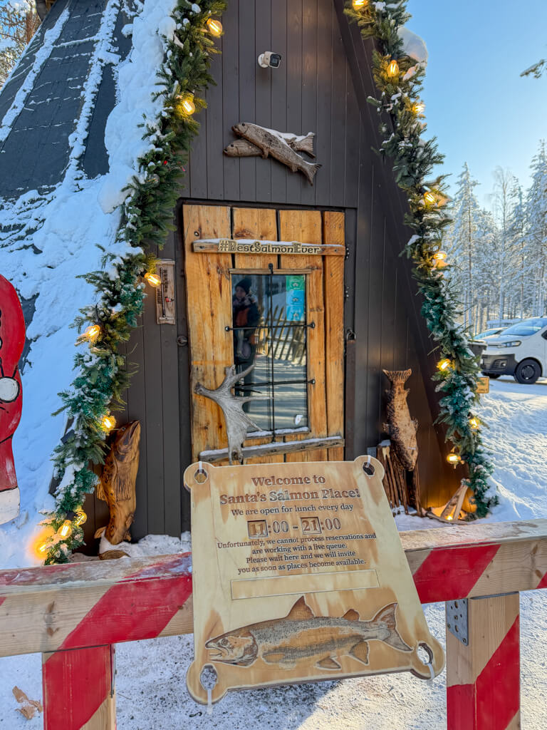 Santa's Salmon Place Santa Village rovaniemi finland _ laugh travel eat