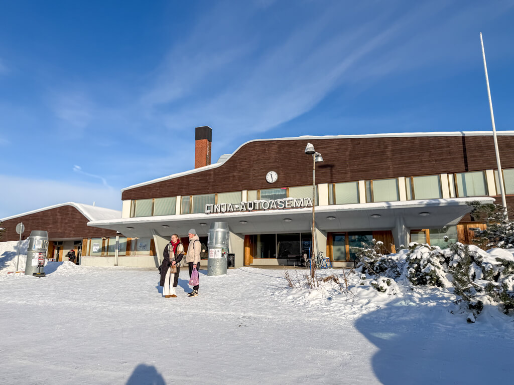 bus station rovaniemi finland _ laugh travel eat