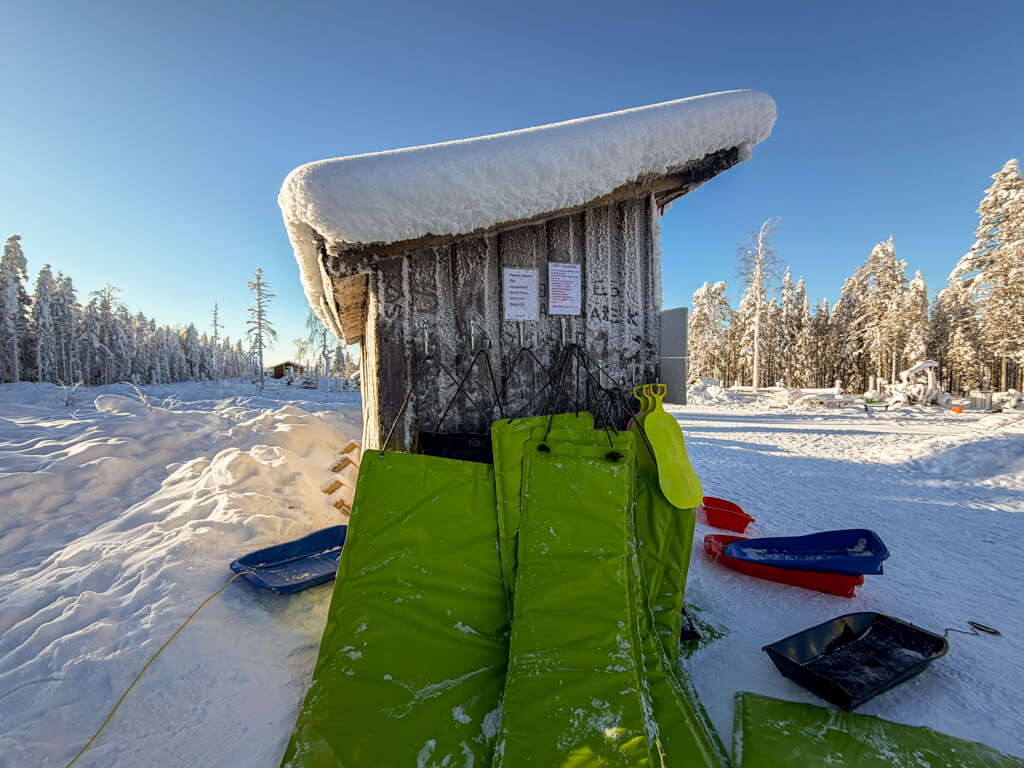 sledging kotatieva winter park rovaniemi finland _ laugh travel eat